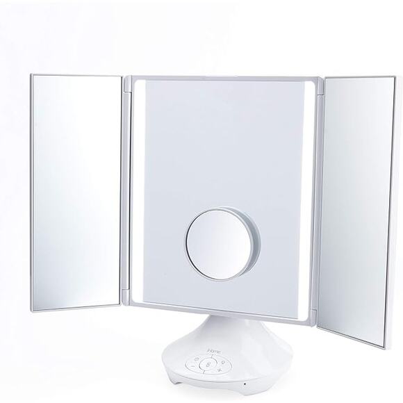 NWT iHome Reflect Trifold Bluetooth Speaker USB Charging Speakerphone White - Picture 3 of 5